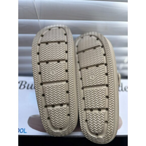 NEW 32 Degrees COOL Women's Buckle Cushion Slide Sandals - SIZE S - NATURAL - Picture 7 of 8